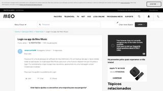 
                            4. Login na app da Meo Music | MEO Fórum