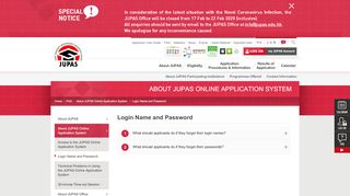 
                            7. Login Name and Password - About JUPAS Online Application System ...