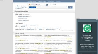 login name - Traducción al español – Linguee