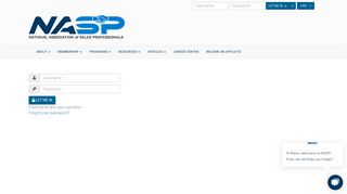 
                            4. Login - National Association of Sales Professionals
