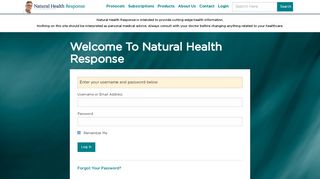 
                            1. Login - Natural Health Response