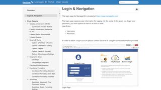 
                            12. Login & Navigation - Managed BI Portal - User Guide - 1 - Manula