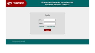 
                            4. Login - NB - Sistema de Informações Gerenciais (SIG) Biblioteca