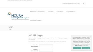 
                            8. Login - NCURA.edu