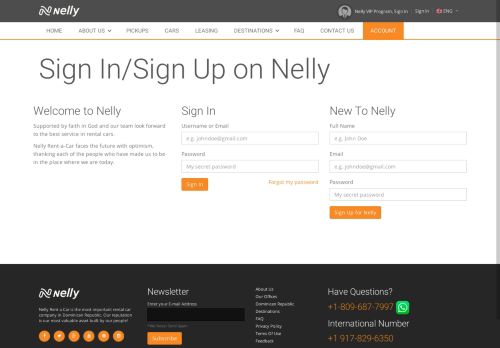 
                            3. Login - Nelly Rent a Car