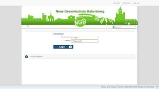 
                            1. Login - Neue Gesamtschule Babelsberg in Potsdam