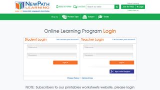 
                            13. Login « NewPath Learning |Teaching Resources for Math, Reading ...