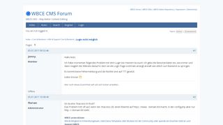 
                            2. Login nicht möglich / Hilfe & Support Core & Backend / WBCE CMS Forum