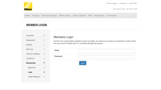 
                            4. Login - Nikon Professional Services - Nikon Singapore