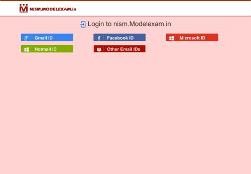 
                            1. Login - nism.Modelexam.In