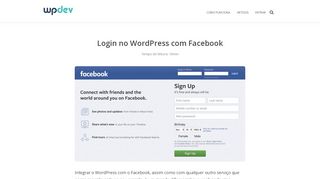 
                            9. Login no WordPress com Facebook | WordPress Developer