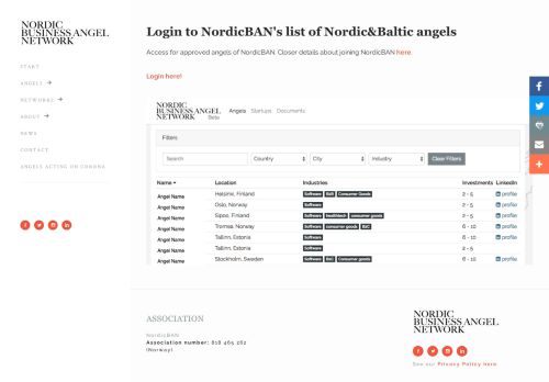 
                            13. Login - NORDIC BUSINESS ANGEL NETWORK - NORDICBAN