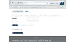 
                            1. Login - Normenportal Architektur
