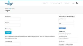 
                            7. Login | Norsk Montessoriforbund