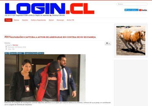 
                            8. LOGIN Noticias - PDI Valparaíso captura a autor de amenazas en ...