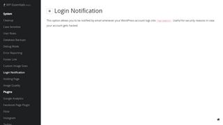 
                            6. Login Notification » WP Essentials WordPress Plugin