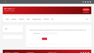 
                            8. Login - NPI Italia srl | A NEOPERL Company