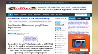 
                            11. Login NPower Portal @ www.npower.gov:ng | N-Power Registration ...