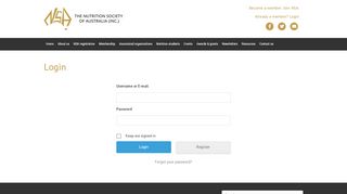 
                            7. Login – Nutrition Society of Australia