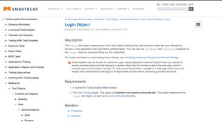 
                            8. Login Object | TestComplete Documentation - SmartBear Support