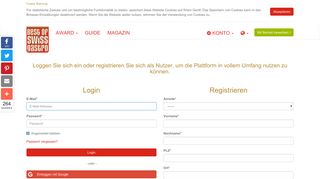 
                            12. Login oder Registrieren | BOSG - Best of Swiss Gastro