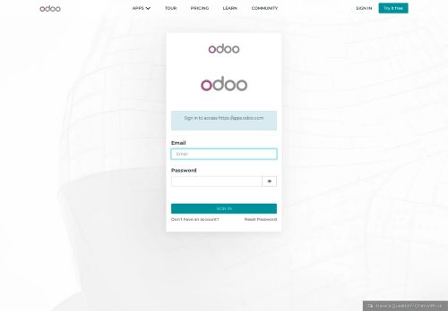 
                            2. Login | Odoo - Odoo Apps
