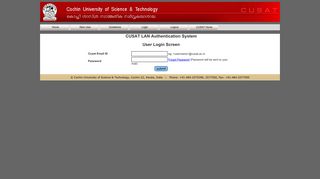 
                            5. Login - Official Web Site of Cochin University of Science & Technology
