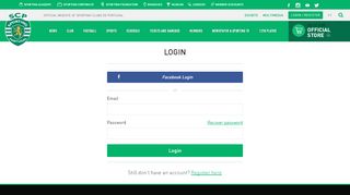 
                            5. Login | Official website of Sporting Clube de Portugal