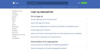 
                            4. Login og adgangskode | Facebooks Hjælp | Facebook