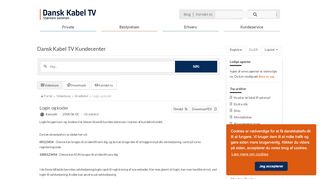 
                            11. Login og koder - Videnbase / Bredbånd - Dansk Kabel TV Kundecenter