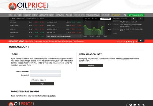 
                            4. Login - Oil Price