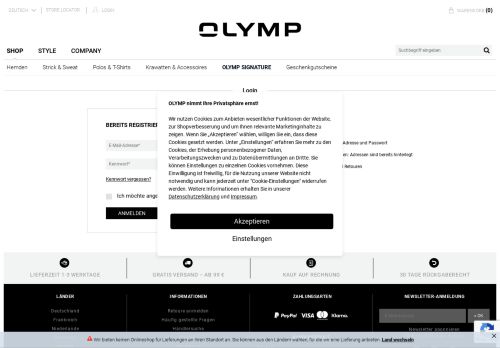 
                            1. Login - OLYMP Portal