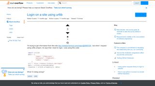 
                            1. Login on a site using urllib - Stack Overflow