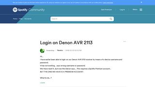 
                            1. Login on Denon AVR 2113 - The Spotify Community