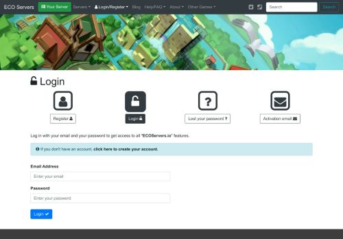 
                            5. Login on ECOServers.io