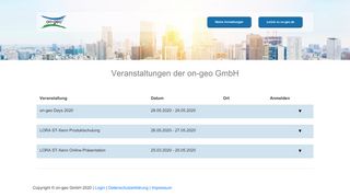 
                            9. Login - on-geo GmbH Event Registration