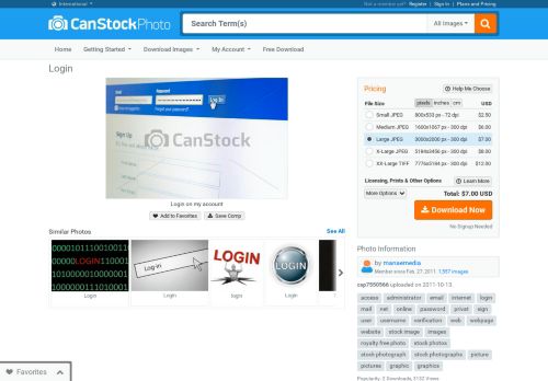 
                            2. Login on my account. - Can Stock Photo