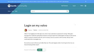 
                            13. Login on my volvo - The Spotify Community