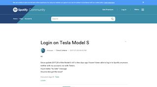 
                            8. Login on Tesla Model S - The Spotify Community