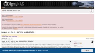 
                            3. Login on UPS failed - got [ERR ACCESS-DENIED] - XigmaNAS