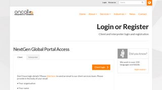 
                            2. login - ONCALL Interpreters UK