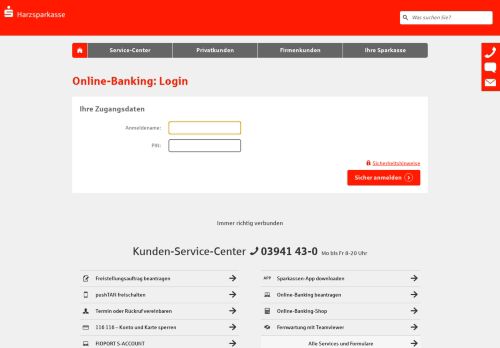 
                            11. Login Online-Banking - Harzsparkasse