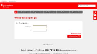 
                            2. Login Online-Banking - Kreissparkasse Eichsfeld