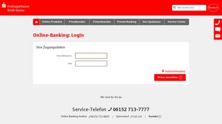 
                            2. Login Online-Banking - Kreissparkasse Groß-Gerau