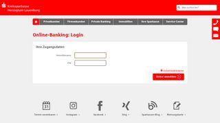 
                            3. Login Online-Banking - Kreissparkasse Herzogtum Lauenburg