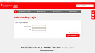 
                            8. Login Online-Banking - Kreissparkasse Limburg