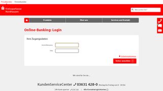 
                            3. Login Online-Banking - Kreissparkasse Nordhausen