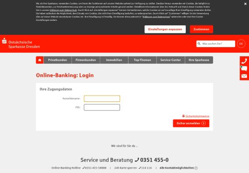 
                            1. Login Online-Banking - Ostsächsische Sparkasse Dresden