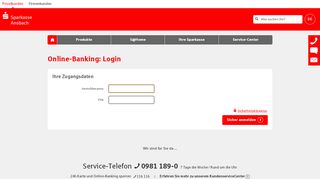 
                            1. Login Online-Banking - Sparkasse Ansbach