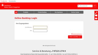
                            2. Login Online-Banking - Sparkasse Baden-Baden Gaggenau